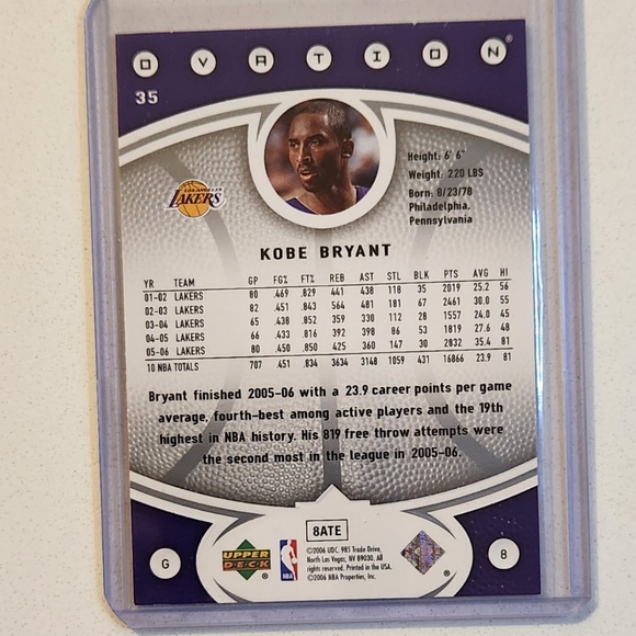 KOBE BRYANT BASKETBALL CARD - Picture 2 of 2